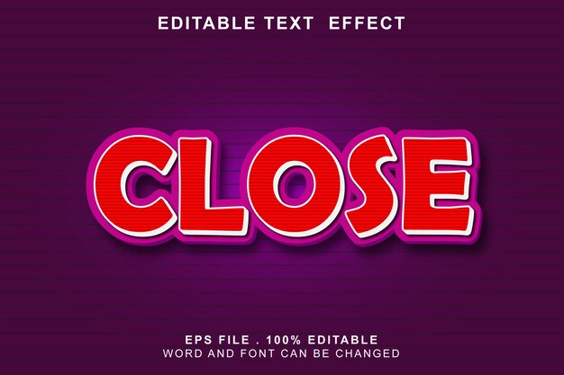 text effect editable close1