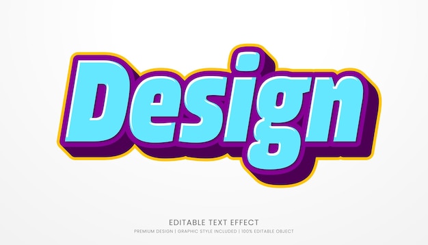 text effect editable template vector design 3d bold style