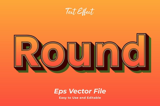text effect round editable and easy to use premium vector