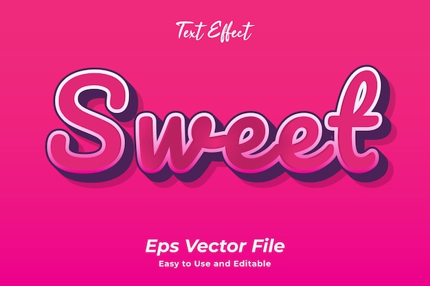 Text Effect Sweet Editable