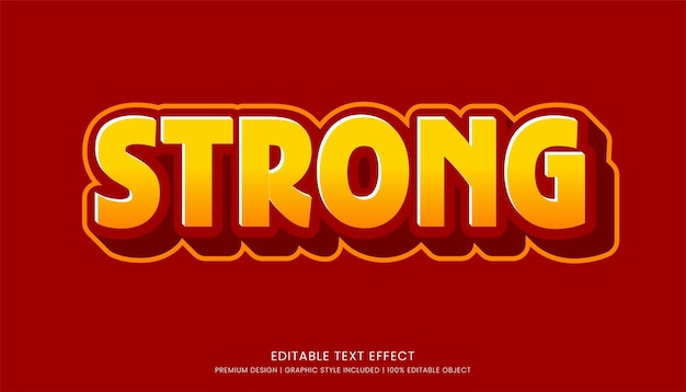 text effect template design with 3d style use for business brand and logo