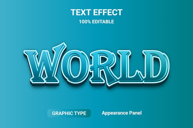 text effect word and font can be edited