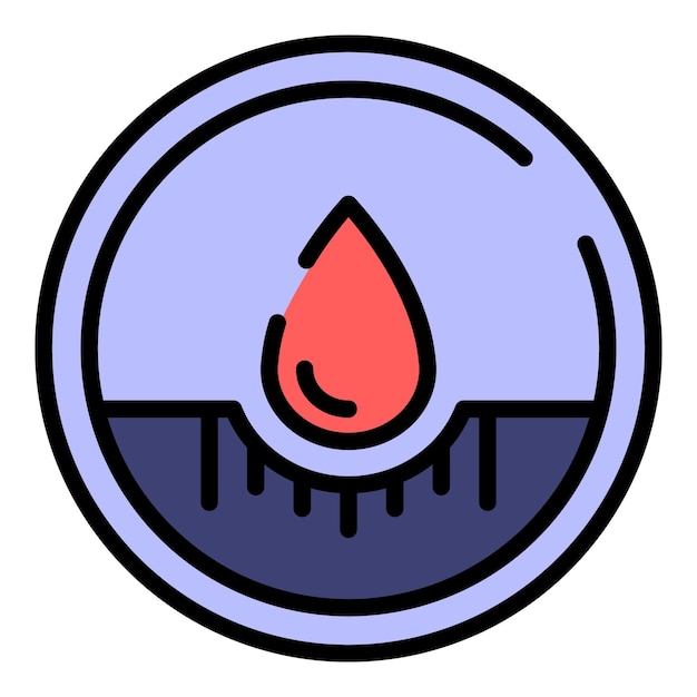 Textile waterproof icon Outline textile waterproof vector icon color flat isolated