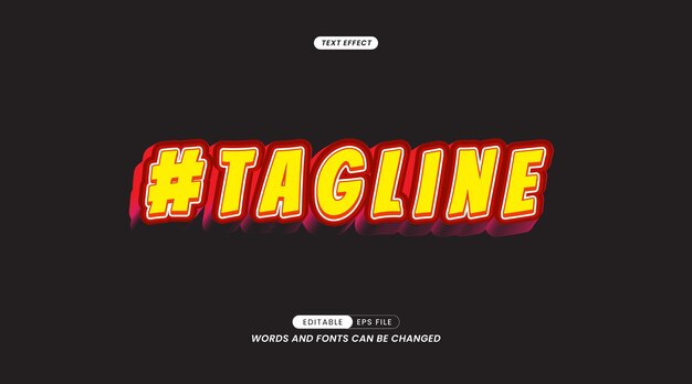 Textové efekty – Upravitelný textový slogan