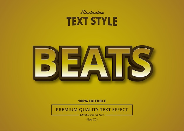 Textový efekt BEATS Illustrator