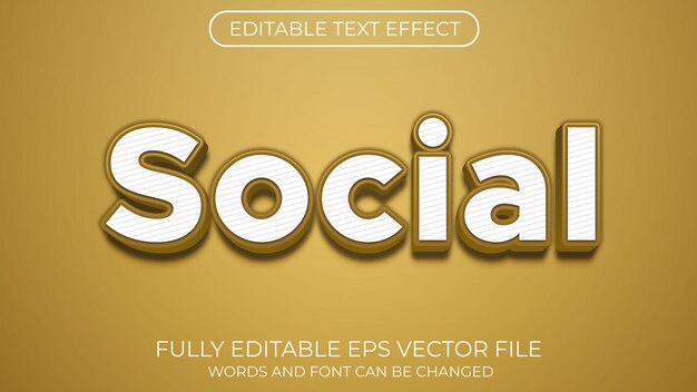 Textový efekt Social