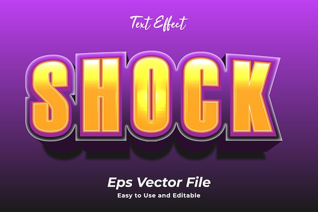 Textový efekt šok editovatelný