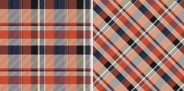 Texture plaid vector of pattern tartan seamless with a background fabric check textile Set in dark colors for holiday fashion trends in festive look