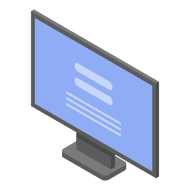 Tft monitor icon Isometric of tft monitor vector icon for web design isolated on white background