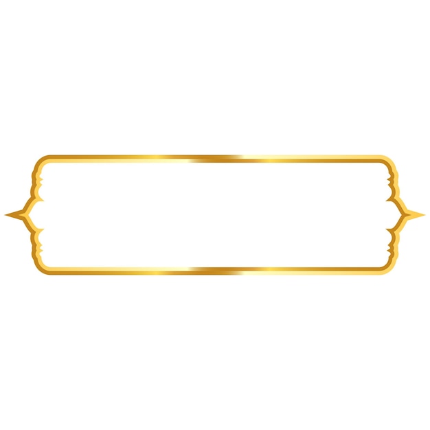 Thai gold gradient white abstract border boundary frame kbach khmer with islamic banner clipart