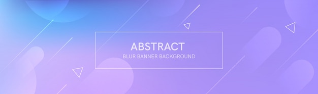 The Abstract banner with the gradient shapes and the blur background with light colors. The Dynamic shape composition.