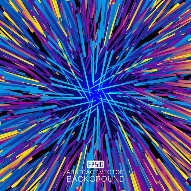 The color lines compose the light beam background the abstract vector background