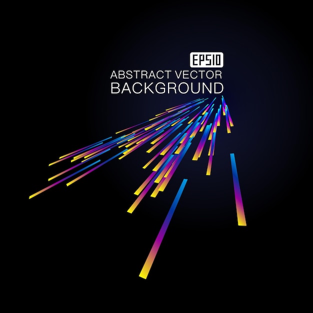 The color lines compose the light beam background the abstract vector background