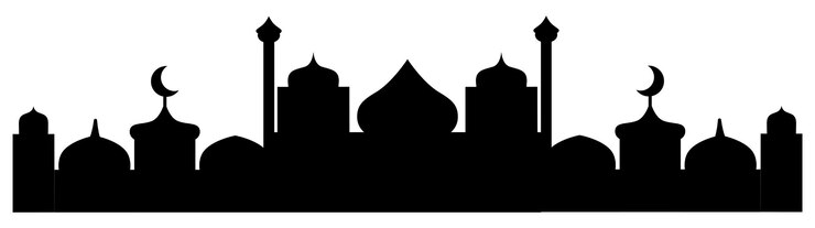 Vektor the holy mosque illustration silhouette graphic design for islamic festival arabic culture