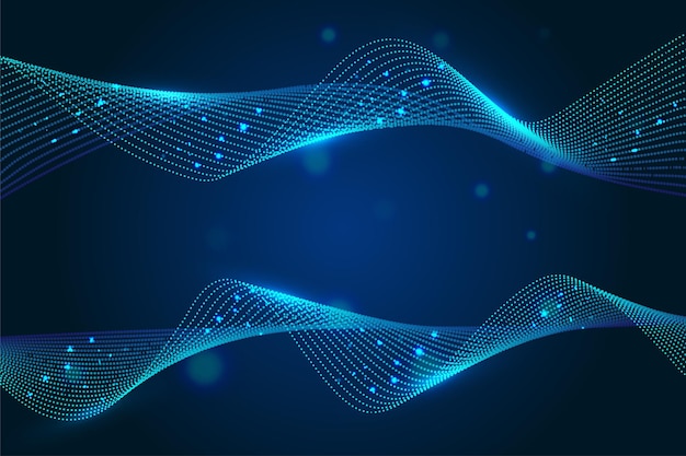 the line rotation of point line particles has a scientific sense vector background