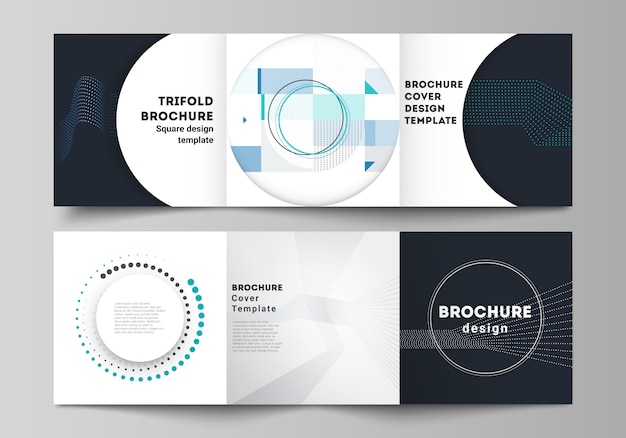 the minimal vector layout of two square format covers design templates 