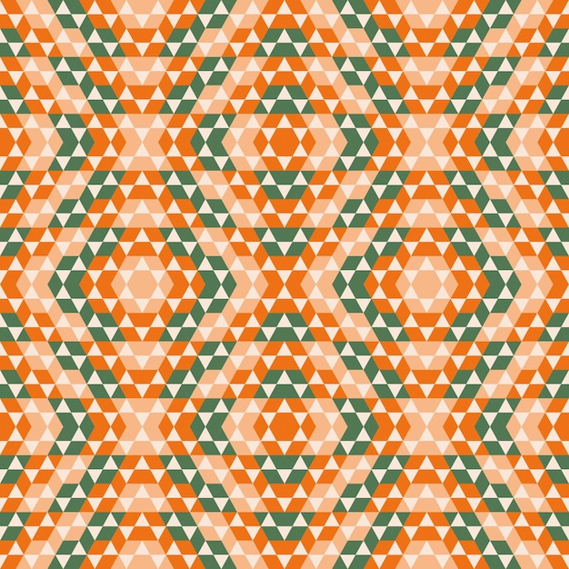 the pattern in the style of the orange and green background