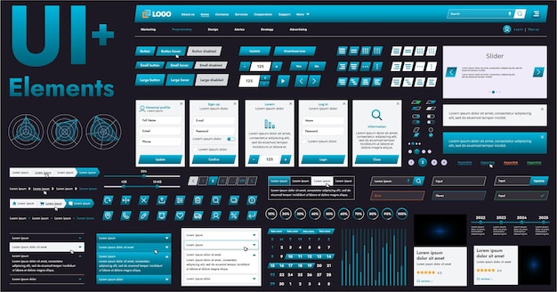 These graphic components provide a comprehensive approach to the development of interfaces