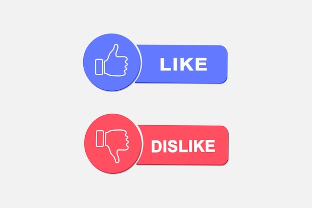 Thumb up and thumb down Like and dislike icon thumbs up and down black vector icons