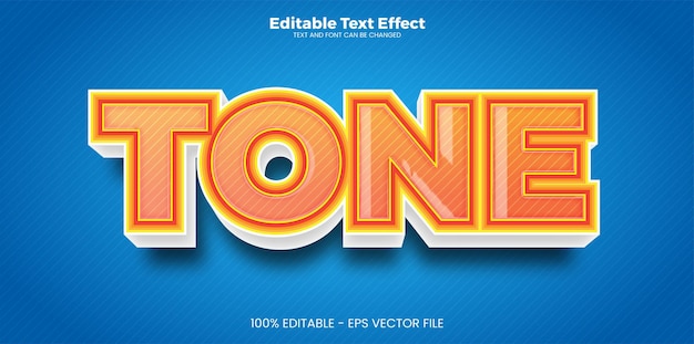 tone editable text effect in modern trend style