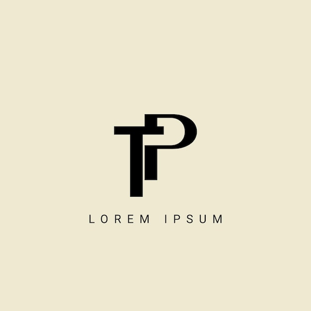 TP letter logo design TP polygon circle triangle hexagon flat and simple style with white color