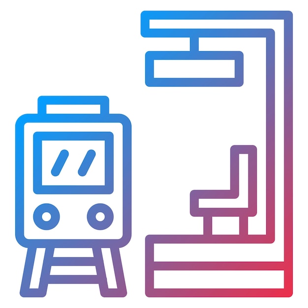 train station icon vector image can be used for public utilities
