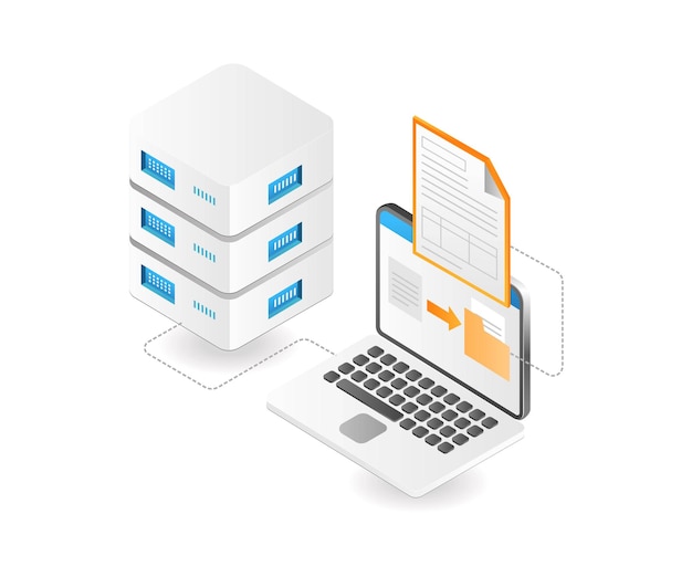Transfer computer data to server