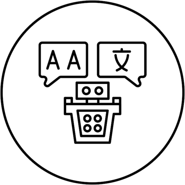 Translator icon vector image Can be used for Artificial Intelligence