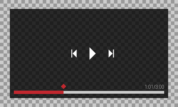 Transparent interface template for a simple video player or online streaming display