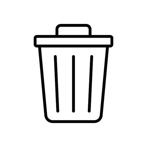 trash can icon vector design template in white background