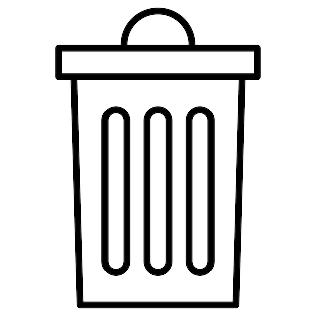 Trash Can Vector Illustration