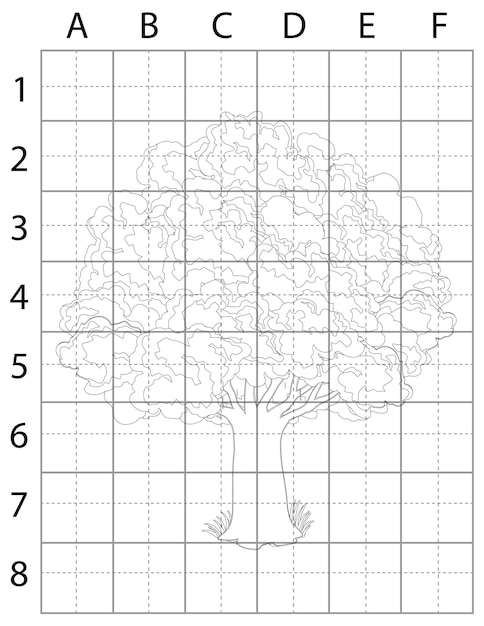 Tree Drawing Page, Learn to Draw Tree, How to Draw Trees, Tree Vector