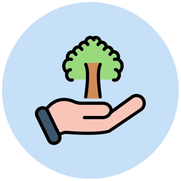 Tree in Hand icon vector image Can be used for Global Warming