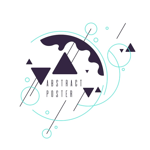 Trendy abstract background. Composition of amorphous forms and lines. Vector illustration
