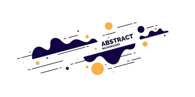 Trendy abstract background composition of amorphous forms and lines