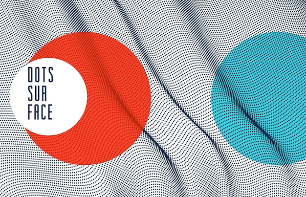 Trendy abstract vector background, science and technology theme illustration, array of dynamic particles, template for covers banners and ads.