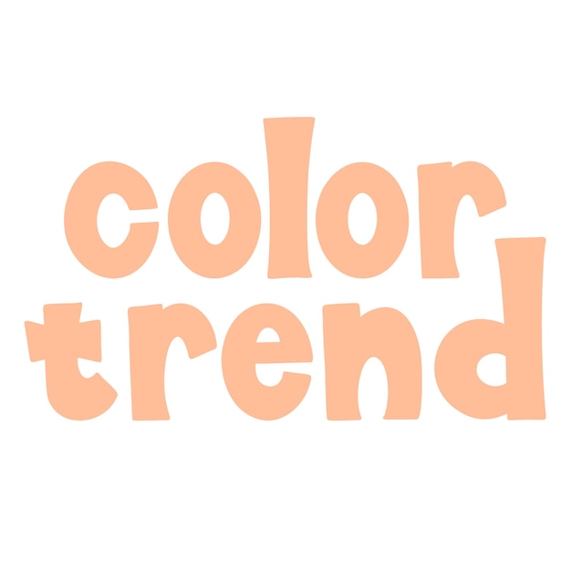 trendy color handwriting font text of fashionable peach color in 2024 year vector for design