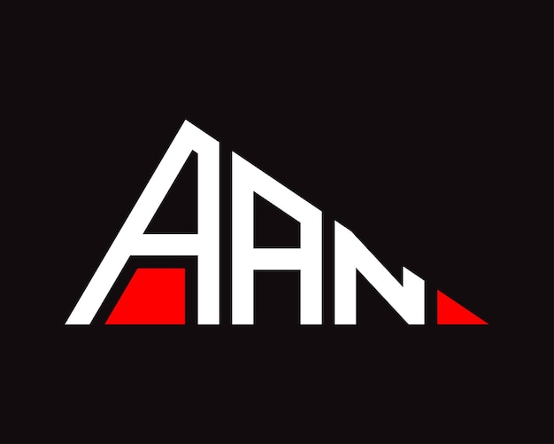 Triangle shape AAN letter logo design