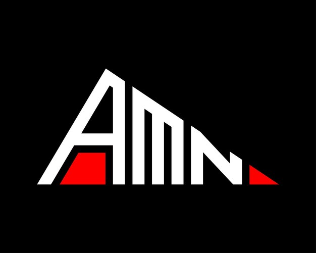 Triangle shape AMN letter logo design