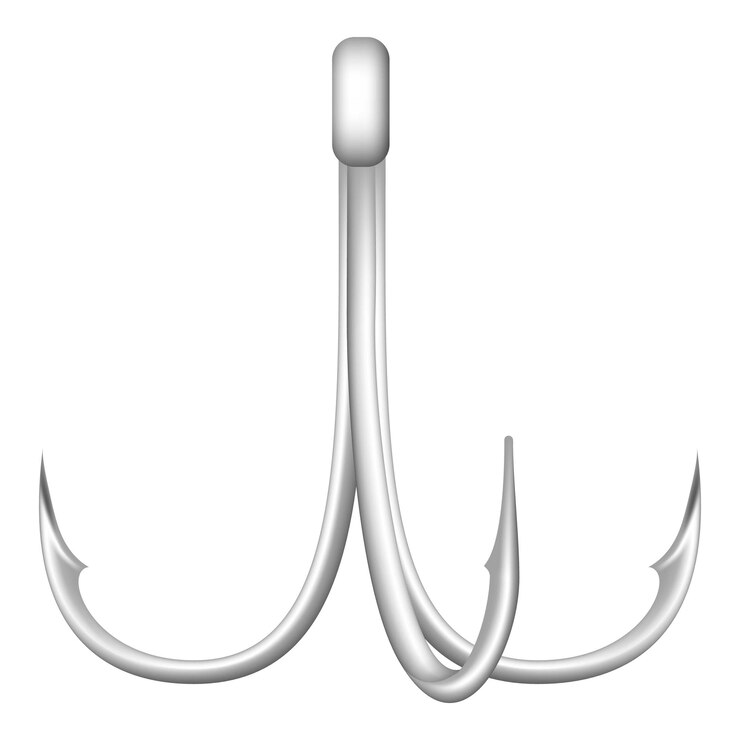 Vektor triple hook icon realistic illustration of triple hook vector icon for web design