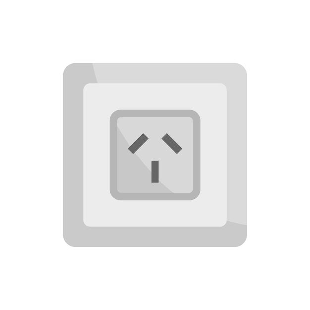 Type I power socket icon Flat illustration of type I power socket vector icon isolated on white background