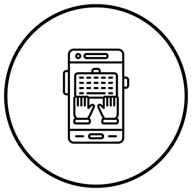 typing icon vector image can be used for mobile app development