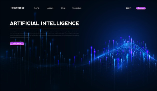 Umělá inteligence strojové učení AI data hluboké učení pro budoucí technologii