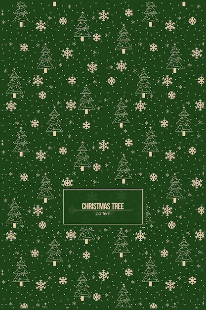 unique christmas tree pattern with multiple stars and snowflake ornaments with monochomre style