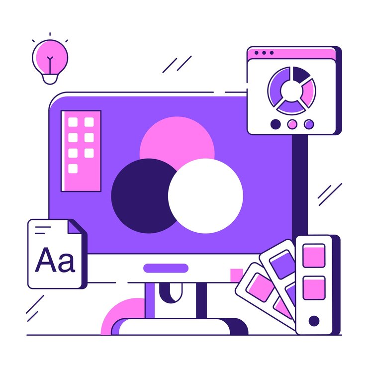 Vektor unique design illustration of rgb
