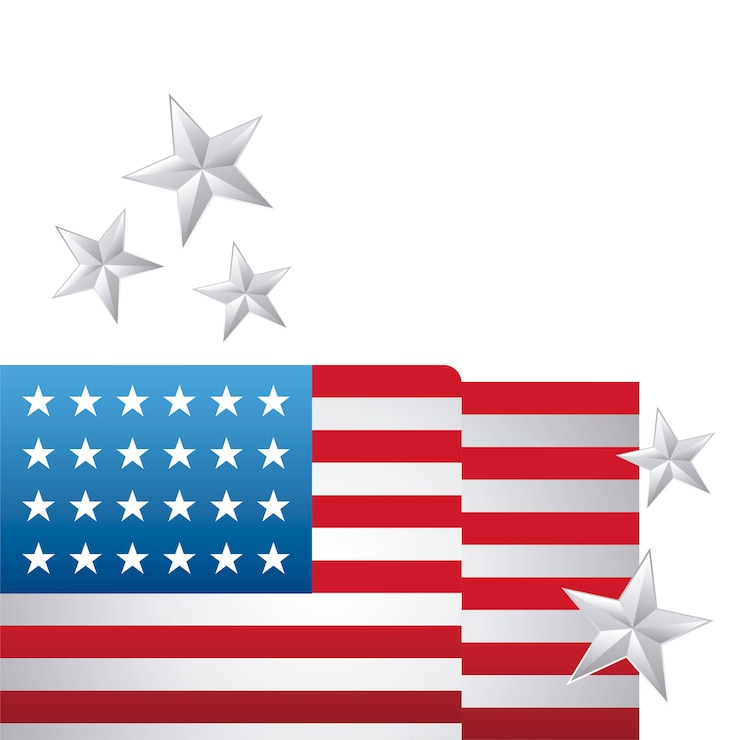 Vektor united state of american flag with stars decoration