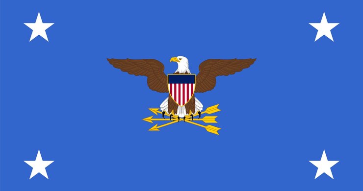 Vektor united states secretary of defense flag vector illustration premium quality