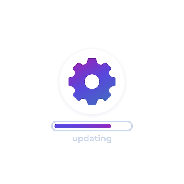 updating vector design with progress bar for apps and web