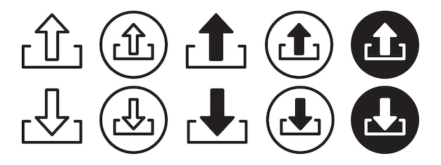 Upload Icon vector set collection for web