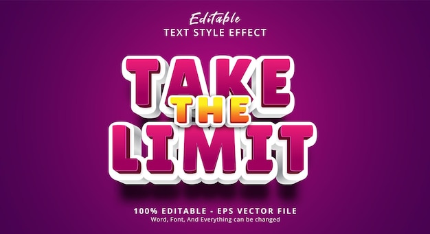 Upravitelný text, efekt vezmi limit herního stylu